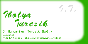 ibolya turcsik business card